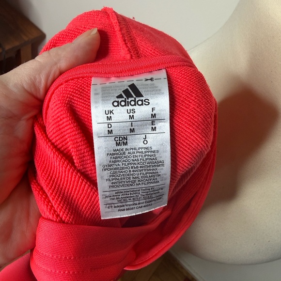 Adidas Men's Orange Pullover Hoodie - Picture 4 of 6